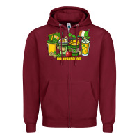 Burgundy St. Patrick's Day Teacher coffee cups Zipper Hoodie - HowdyJamesFarm