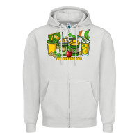 Dove Grey St. Patrick's Day Teacher coffee cups Zipper Hoodie - HowdyJamesFarm