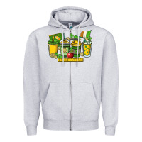 Heather Grey St. Patrick's Day Teacher coffee cups Zipper Hoodie - HowdyJamesFarm