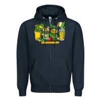 Navy St. Patrick's Day Teacher coffee cups Zipper Hoodie - HowdyJamesFarm