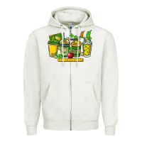 Oatmeal Heather St. Patrick's Day Teacher coffee cups Zipper Hoodie - HowdyJamesFarm