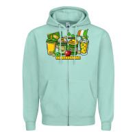 Seafoam St. Patrick's Day Teacher coffee cups Zipper Hoodie - HowdyJamesFarm