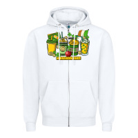White St. Patrick's Day Teacher coffee cups Zipper Hoodie - HowdyJamesFarm