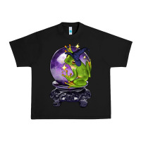 Black Halloween Frog With Crystal Ball Urban Heavy Tee - LillyAllenDesigns