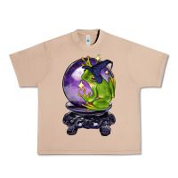 Burro Halloween Frog With Crystal Ball Urban Heavy Tee - LillyAllenDesigns