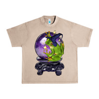 French Oak Halloween Frog With Crystal Ball Urban Heavy Tee - LillyAllenDesigns
