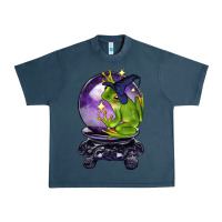 Midnight Navy Halloween Frog With Crystal Ball Urban Heavy Tee - LillyAllenDesigns
