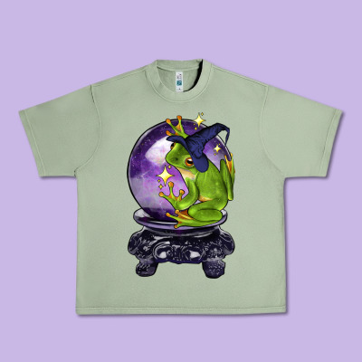 Halloween Frog With Crystal Ball Urban Heavy Tee Designed By Lillyallendesigns