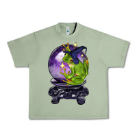 Oil Green Halloween Frog With Crystal Ball Urban Heavy Tee - LillyAllenDesigns