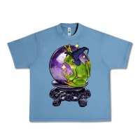 Pebble Blue Halloween Frog With Crystal Ball Urban Heavy Tee - LillyAllenDesigns