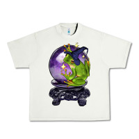 Pistachio Halloween Frog With Crystal Ball Urban Heavy Tee - LillyAllenDesigns
