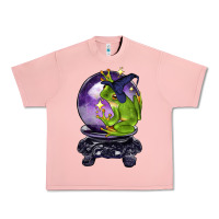 Salmon Halloween Frog With Crystal Ball Urban Heavy Tee - LillyAllenDesigns