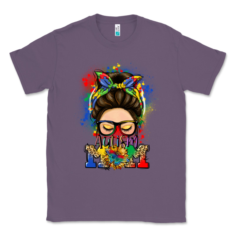 Autism Mom Messy Bun Classic Tee by LillyAllenDesigns | Teevron