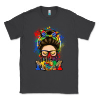 Smoke autism mom messy bun Classic Tee - LillyAllenDesigns