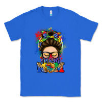 True Royal autism mom messy bun Classic Tee - LillyAllenDesigns