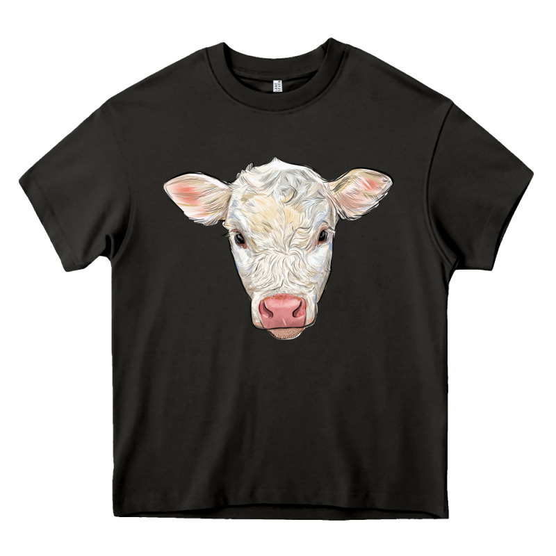 Charolais Calf Face Heavy Core Tee by LillyAllenDesigns | Teevron