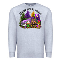 Heather Grey mardi gras hanging with my gnomies Premium Sweatshirt - FaDigitalArtStudio