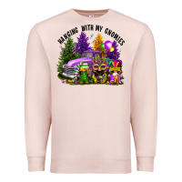 Pale Pink mardi gras hanging with my gnomies Premium Sweatshirt - FaDigitalArtStudio