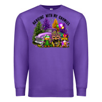 Purple mardi gras hanging with my gnomies Premium Sweatshirt - FaDigitalArtStudio