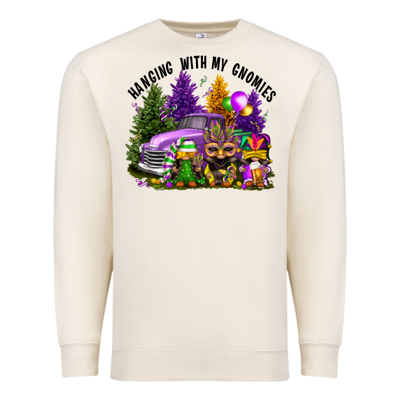 Mardi Gras Hanging With My Gnomies Premium Sweatshirt by FaDigitalArtStudio | Teevron