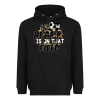 Black my heart is on that field soccer Heavyweight Hoodie - FaDigitalArtStudio