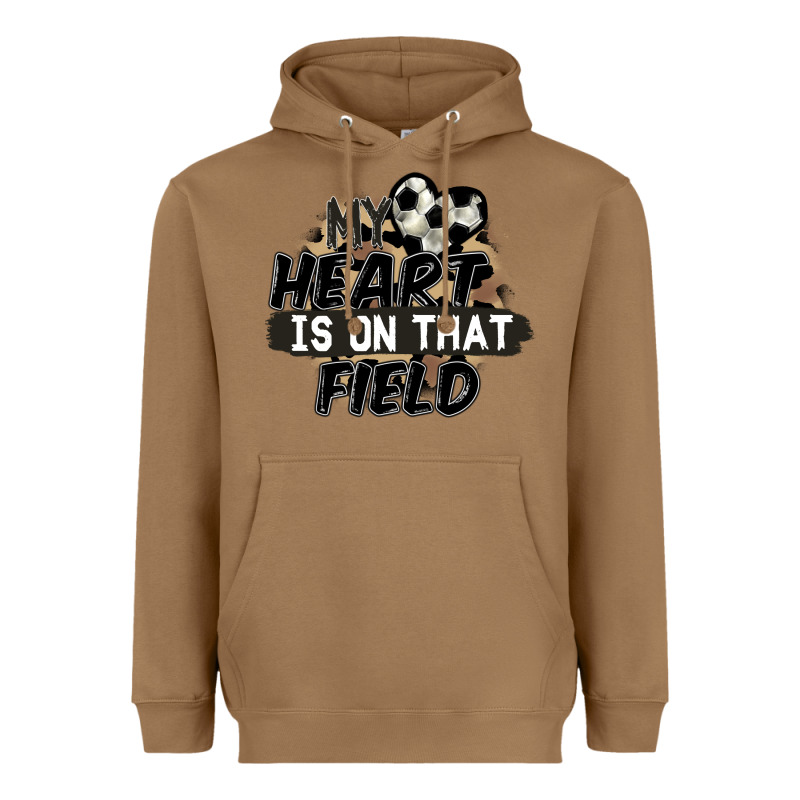 My Heart Is On That Field Soccer Heavyweight Hoodie by FaDigitalArtStudio | Teevron