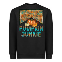 Black Pumpkin junkie Heavyweight Sweatshirt - NancyCooperArtShop