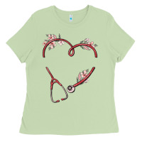 Matcha custom heart stethoscope Ladies Tee - MaliasSmallBusiness