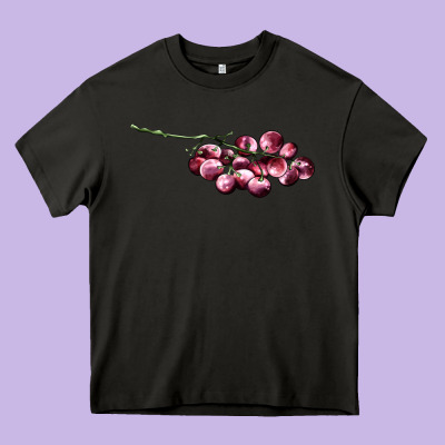 Red Grape Heavy Core Tee Designed By Adodesignshop