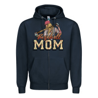 Navy Baseball mom Zipper Hoodie - HowdyJamesFarm