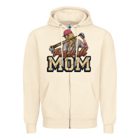 Sandshell Baseball mom Zipper Hoodie - HowdyJamesFarm