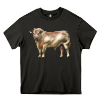 Asphalt charolais bull Heavy Core Tee - LillyAllenDesigns