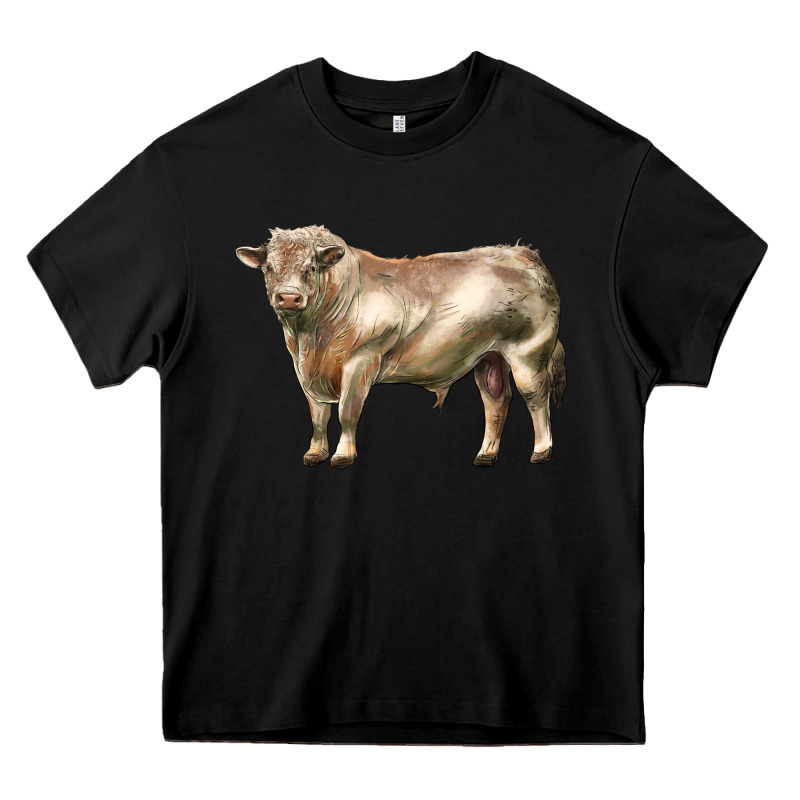Charolais Bull Heavy Core Tee by LillyAllenDesigns | Teevron
