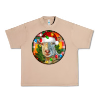 Burro Saanen Goat Christmas Urban Heavy Tee - LillyAllenDesigns