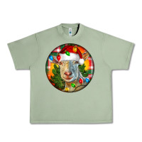 Oil Green Saanen Goat Christmas Urban Heavy Tee - LillyAllenDesigns