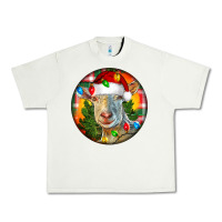 Pistachio Saanen Goat Christmas Urban Heavy Tee - LillyAllenDesigns