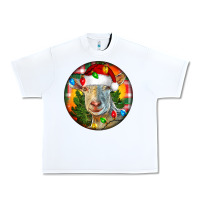 White Saanen Goat Christmas Urban Heavy Tee - LillyAllenDesigns