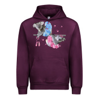 Mauve Wine Koalas With Tutu Urban Hoodie - LillyAllenDesigns