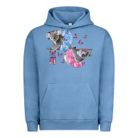 Pigment Pebble Blue Koalas With Tutu Urban Hoodie - LillyAllenDesigns