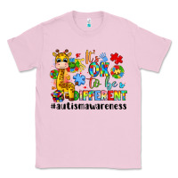 Bubblegum Pink it s ok to be different giraffe Classic Tee - LillyAllenDesigns
