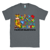 Charcoal Heather it s ok to be different giraffe Classic Tee - LillyAllenDesigns