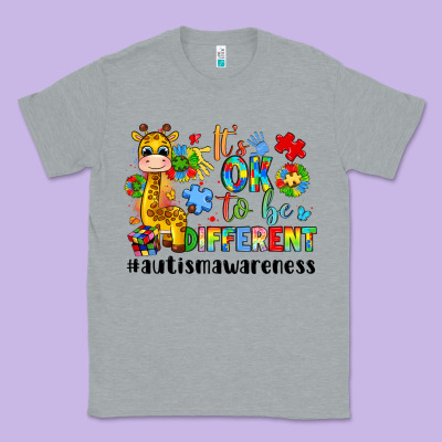It S Ok To Be Different Giraffe Classic Tee Designed By Lillyallendesigns