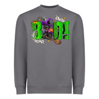 Storm Boo! with black cat Halloween Heavyweight Sweatshirt - NancyCooperArtShop