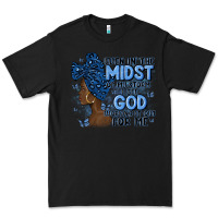 Black even in the midst of may storm afro woman Premium Tee - MaliasSmallBusiness