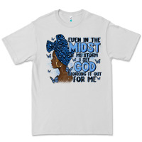 Dove Grey even in the midst of may storm afro woman Premium Tee - MaliasSmallBusiness