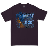 Plum even in the midst of may storm afro woman Premium Tee - MaliasSmallBusiness
