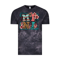 Cloud Black floral leopard frame mini Vintage Tee - LillyAllenDesigns
