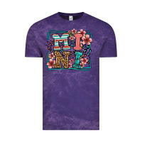 Cloud Purple floral leopard frame mini Vintage Tee - LillyAllenDesigns