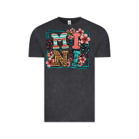 Vintage Black floral leopard frame mini Vintage Tee - LillyAllenDesigns