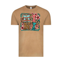 Vintage Camel floral leopard frame mini Vintage Tee - LillyAllenDesigns